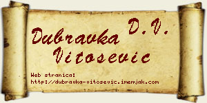 Dubravka Vitošević vizit kartica